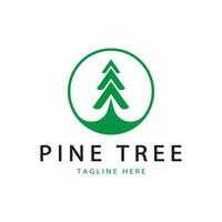 semplice pino o abete albero logo,sempreverde.per pino foresta, avventurieri, campeggio, natura, distintivi e affari.vettore vettore