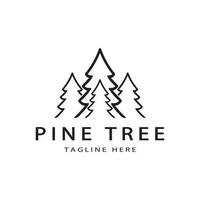 semplice pino o abete albero logo,sempreverde.per pino foresta, avventurieri, campeggio, natura, distintivi e affari.vettore vettore