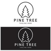 semplice pino o abete albero logo,sempreverde.per pino foresta, avventurieri, campeggio, natura, distintivi e affari.vettore vettore