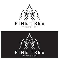 semplice pino o abete albero logo,sempreverde.per pino foresta, avventurieri, campeggio, natura, distintivi e affari.vettore vettore