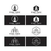 semplice pino o abete albero logo,sempreverde.per pino foresta, avventurieri, campeggio, natura, distintivi e affari.vettore vettore