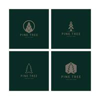 semplice pino o abete albero logo,sempreverde.per pino foresta, avventurieri, campeggio, natura, distintivi e affari.vettore vettore