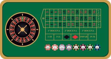 illustrazione vettoriale di roulette europea