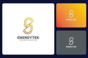 energia Tech logo design modello vettore