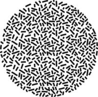 mano disegnato cerchio scarabocchiare trame, astratto il giro forma scarabocchi. schizzo modello sfondo scarabocchi con puntini o Linee vettore struttura impostato