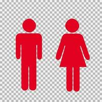 bagno cartello icona. servizi igienici icona toilette unisex simbolo. vettore uomo e donna icone.