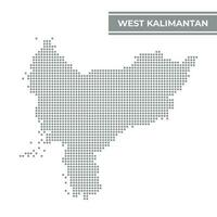 tratteggiata carta geografica di ovest kalimantan è un' Provincia di Indonesia vettore