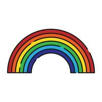 colorato arcobaleno icona, vettore illustrazione
