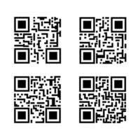 set di tecnologia codice qr vettore