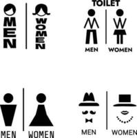 gabinetto icona vettore illustrazione. ragazze e ragazzi servizi igienici cartello e simbolo. bagno cartello. bagno