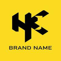 lettera HK linea logo design. vettore astratto logo design modelli. utilizzabile per attività commerciale e il branding loghi. piatto vettore logo design modello elemento.