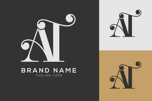 a lettera combinato logo design monogramma vettore illustrazione