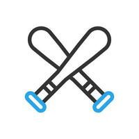 baseball icona duocolor blu nero colore sport simbolo illustrazione. vettore