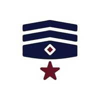distintivo icona solido marrone Marina Militare colore militare simbolo Perfetto. vettore