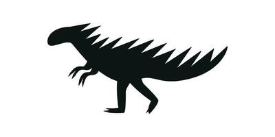 piatto vettore silhouette illustrazione di ipsilofodone dinosauro