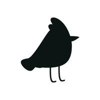 piatto vettore silhouette illustrazione di uccello