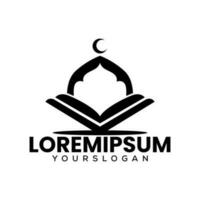 moschea icona logo design vettore