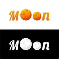 Luna icona logo design modello vettore