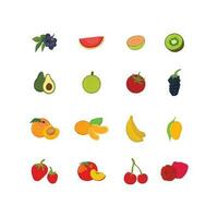 frutta e verdure impostato vettore illustrazione per cibo industria