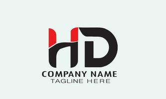HD lettera logo design vettore