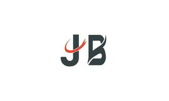 alfabeto lettere monogramma logo jb o bj vettore