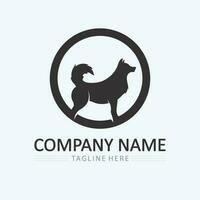 cane logo e icona animale vettore illustrazione design grafico