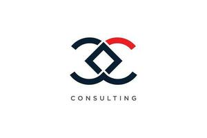 consulenza logo design con lettera c concetto vettore
