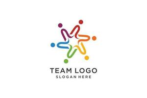 Comunità logo design con moderno creativo stile vettore