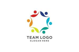 Comunità logo design con moderno creativo stile vettore
