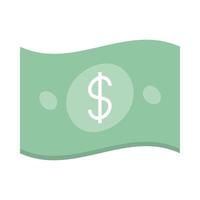 mobile banking denaro banconote valuta contanti icona stile piatto vettore