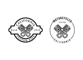 americano motociclo club logo design vettore isolato. pronto fatto logo modello impostato vettore isolato