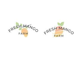 Mango frutta vettore illustrazione logo icona