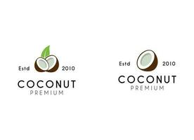 creativo moderno Noce di cocco logo design modello. Noce di cocco etichetta logo design vettore
