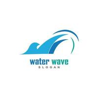 modello di logo dell'onda d'acqua vettore