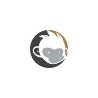 scimmia vettore logo design