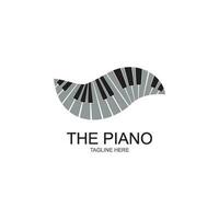 pianoforte logo design modello vettore