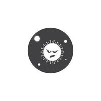 corona virus icona vettore logo modello