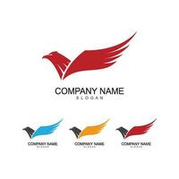 falcon eagle bird logo modello icona vettore