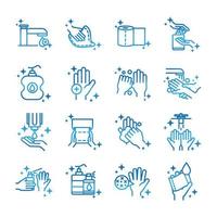 icona di stile sfumato per la prevenzione delle malattie e l'assistenza sanitaria per l'igiene delle mani personali vettore