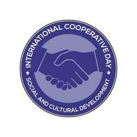 internazionale cooperativa annuale giorno vettore logo. osservato su luglio ogni anno cooperativa giorno