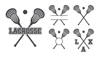 bastoni da lacrosse simbolo icona illustrazione vettoriale monogramma lacrosse isolare su sfondo bianco