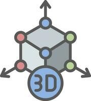 3d modellismo vettore icona design