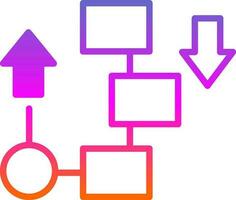 flusso diagramma vettore icona design