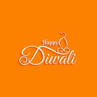 Fondo di progettazione di testo felice astratto di Diwali vettore