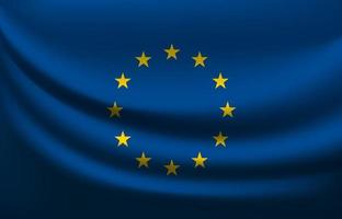 bandiera sventolante dell'unione europea vettore
