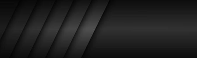 astratto nero scuro e grigio materiale moderno intestazione tecnologia banner vettore astratto sfondo widescreen
