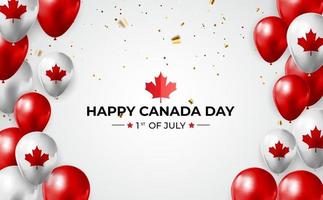 biglietto di auguri felice giorno del canada sfondo vettore