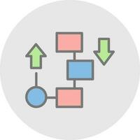 flusso diagramma vettore icona design