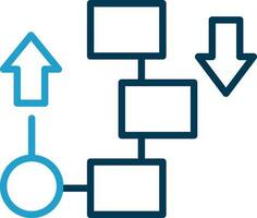 flusso diagramma vettore icona design