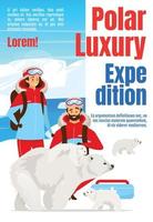 modello di copertina della rivista di spedizione di lusso polare vettore